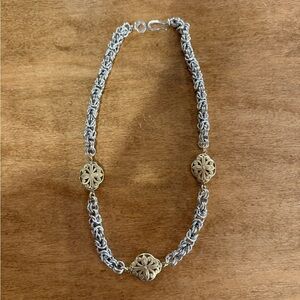 Sundance Silver and Gold Medallion Necklace